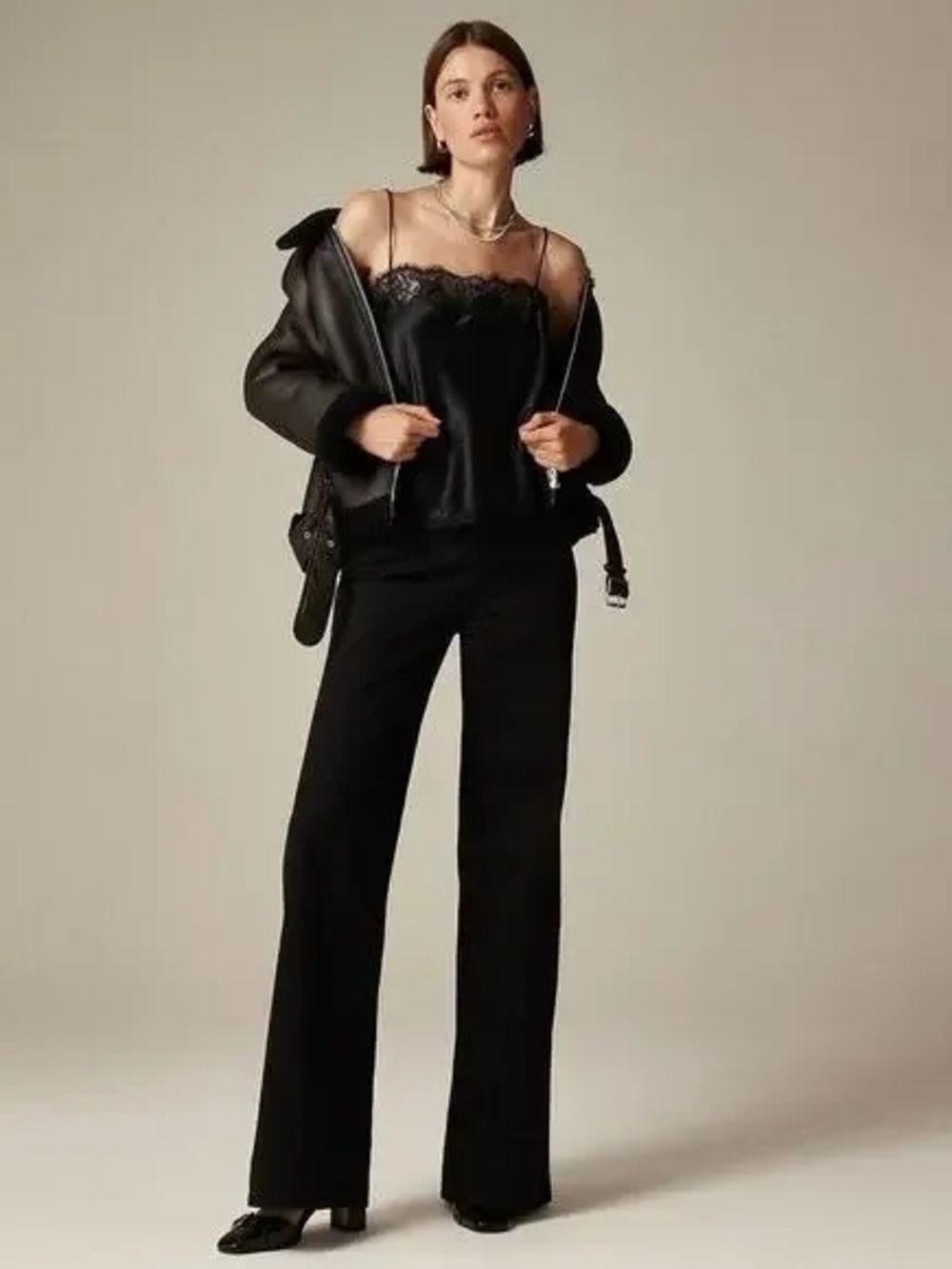 J.Crew Black Wide Leg Jeans
